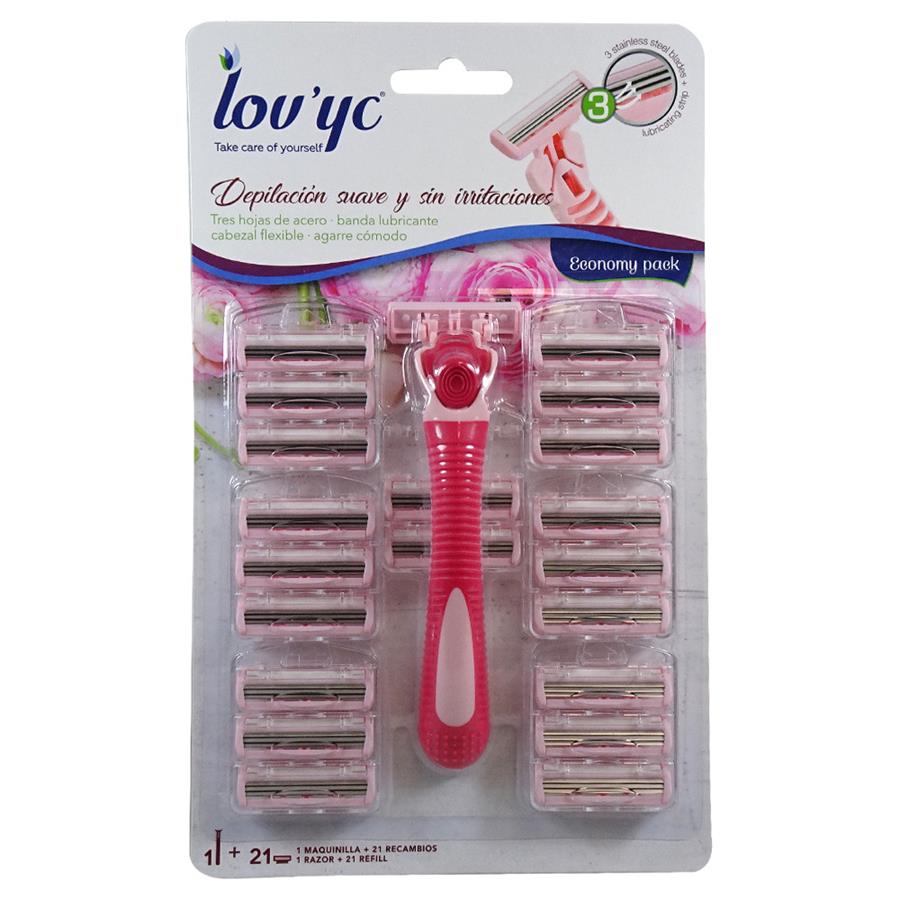 LOV'YC MAQUINA 1U + 21 REC. 3 HOJAS MUJER 4 MINIBOX | TR007344 | LOV'YC