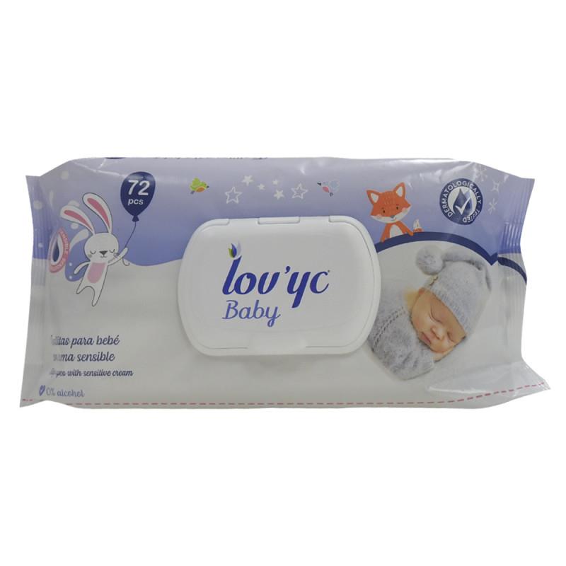 LOV'YC TOALLITAS 72U BEBÉ CREMA SENSIBLE | TR008489 | LOV'YC