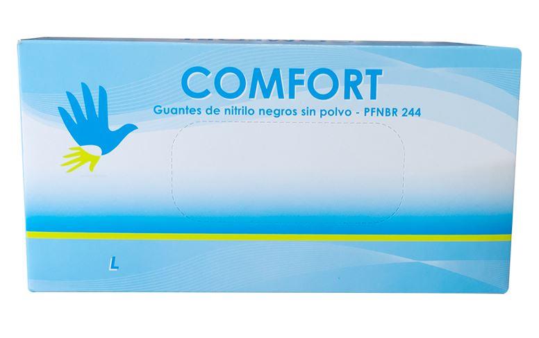 COMFORT GUANTES DE NITRILO NEGROS SIN POLVO - PFNBR 244 | BEM0004 | COMFORT